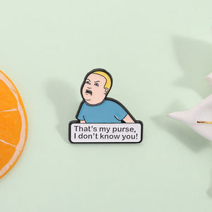 C'est mon sac à main, je ne t'ai jamais vu, épingles en émail, défense personnelle, dessin animé, comédie, émission de télévision, broche, badge de revers, bijoux, cadeau, vente en gros - Product Image 2