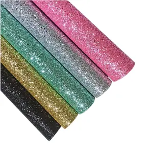 Kostenlose Muster Schimmernde Großhandel Leder Vinyl Stoff Grade 3 Glitter Stoff Tapete