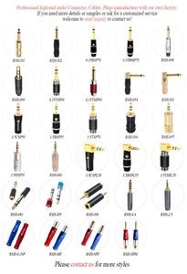 RASANTEK 3,5 MM TRS Audio Jack 24K chapado en oro soldadura 3,5mm 1/8 "auriculares teléfono enchufe estéreo micrófono conector para altavoz - Product Image 5