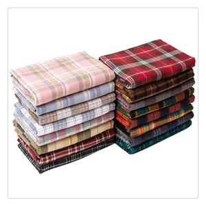 new products cheap breathable houndstooth tartan plaid flannel wool tweed plaid fabric