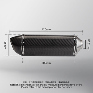 Tubo de enlace medio completo deslizante de escape de motocicleta de acero inoxidable de 51mm para G310GS <span class=keywords><strong>G310R</strong></span> todos los años nueva condición - Product Image 3