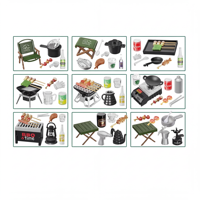 Pack Surprise Jouet DIY Accessoires Maison de Jeu Boîte Mystère Promotion Cadeau Machine Gashapon Jouets Capsule Œuf Thème Camping
