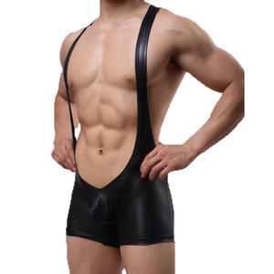 กางเกงในชายหนังเทียมแบบ Thong สวมใส่สบาย เซ็กซี่ เหมาะสำหรับออกกำลังกาย เพาะกาย บอดี้สูทบางเบา สำหรับเกย์ ช่วยกระชับสัดส่วน - Product Image 2