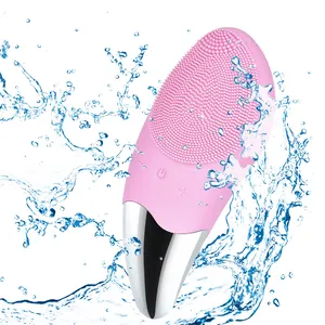 2024 Trending Sonic Waterproof Face Scrub Electric Silicone Cleanser Usb Ultrasonic Vibration Facial Cleansing Brush For Women