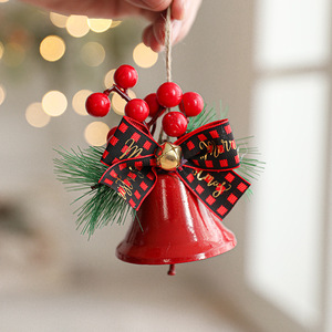 Campanas de Metal Navideñas Rojas Hechas a Mano, Accesorios de Bricolaje, Decoración Navideña, Campanas Metálicas para Colgar en el Árbol de Navidad, Adorno de Campana Navideña - Product Image 3