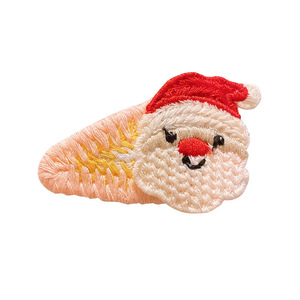 Pinza para el pelo de ciervo y corazón peludo para niño, accesorios para el cabello de lana con temática navideña, Año Nuevo, Invierno - Product Image 2