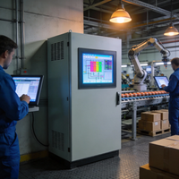 Gabinete de Control Eléctrico Integrado con PLC de Ahorro de Energía, Duradero para Sistemas de Energía y Automatización Industrial