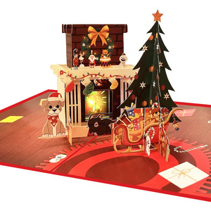 Cartolina musicale senza fine divertente <span class=keywords><strong>natale</strong></span> 4 colori fustellati vernice opaca musicale Pop-up biglietto di <span class=keywords><strong>auguri</strong></span> carta da stampa Offset saluti - Product Image 5