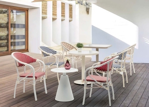 Ensemble <span class=keywords><strong>de</strong></span> salle à manger d'extérieur moderne, chaises <span class=keywords><strong>en</strong></span> maille <span class=keywords><strong>textilène</strong></span> avec cadre <span class=keywords><strong>en</strong></span> <span class=keywords><strong>aluminium</strong></span>, résistant aux intempéries, capacité <span class=keywords><strong>de</strong></span> 2 places, table <span class=keywords><strong>en</strong></span> dalle <span class=keywords><strong>de</strong></span> roche, <span class=keywords><strong>salon</strong></span> - Product Image 2