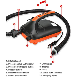 <span class=keywords><strong>Pompe</strong></span> à haute pression pour véhicule 12V <span class=keywords><strong>Pompe</strong></span> électrique portable SUP <span class=keywords><strong>Pompe</strong></span> de gonflage à deux étages 20PSI <span class=keywords><strong>Pompe</strong></span> de planche - Product Image 4