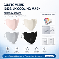 Masque facial antibactérien rafraîchissant Meiyang, tissu de qualité 7A, découpe 3D, support invisible en arête de poisson, respirant, protection solaire, coréen