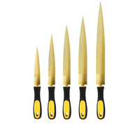 Limes de couteau de bricolage en bois spécial or de 8 pouces, demi-cercle à dégagement rapide, stock pointu, lime en acier pour le travail du bois dur, dent grossière