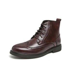 Bottes Homme Grande Taille 46 Mi-Mollet à Bout Pointu en PU avec Semelle Extérieure en Caoutchouc, Nouvelle Collection Automne, Style Britannique, pour le Commerce Transfrontalier - Product Image 2