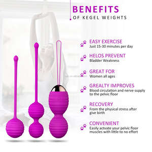 Set bola Kegel pengencang otot Vagina, Vibrator Remote nirkabel Stimulator umpan balik biopelatih latihan lantai panggul - Product Image 2