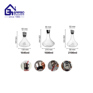 <span class=keywords><strong>Carafe</strong></span> à <span class=keywords><strong>vin</strong></span> en verre coloré moderne à nervures verticales, personnalisable, en borosilicate de haute qualité, pour servir du <span class=keywords><strong>vin</strong></span> rouge - Product Image 6