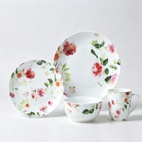 Service de table en céramique, coffret cadeau, vaisselle en porcelaine avec assiettes, bol, tasse, ensemble de vaisselle pour le petit-déjeuner, logo personnalisé, vente en gros