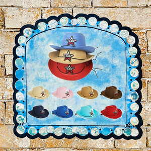 Chapeaux de cowboy en paille Y2K pour tout-petits avec logo étoile et sangle de menton, vente en gros à prix abordable - Product Image 2