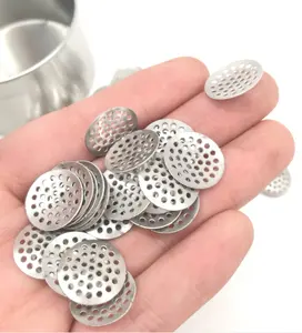 6.35mm 9.5mm 12mm 15.8mm 19mm Stainless Steel Titanium Metal Concave Conical Smoking Pipe Screen