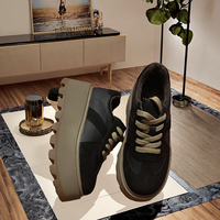 Chaussures de course pour femmes Dexun, automne, rehaussantes, à semelle épaisse, à lacets, décontractées, tendance étudiante, semelle intérieure en PU haute qualité