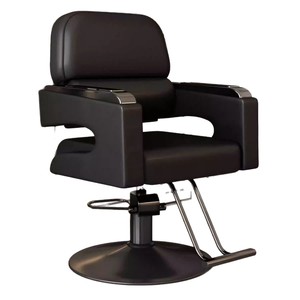 Moderne Ijzeren Kappersstoel Lederen Zitting Verstelbare Hoogte Zware Hydraulische Pomp Enkele Voetsteun Stabiele Permanent Verven Duurzaam - Product Image 1