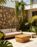 Mur en pierre, villa moderne haut de gamme, pierre artificielle en PU, grande dalle, mur décoratif de fond, surface 1600x870mm