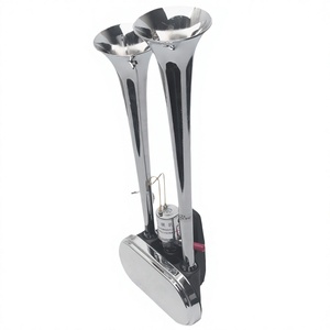 แตรลมคู่ชุบเงินแบบยูนิเวอร์แซลสำหรับรถบรรทุก Auman Sinotruk Howo Dongfeng Tianlong 12V 24V - Product Image 5