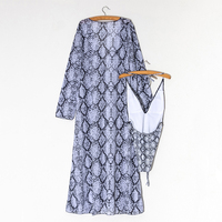 Cover-ups 2021 maille plage serpent imprimé maillot de bain couvrir Kimono plage Robe femme longue Robe sarong Robe vêtements de plage