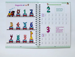 Niños educativos caligrafía francesa reutilizable dibujo escritura a mano alfabeto letra magia Práctica libro magia cuadernos con bolígrafo - Product Image 5