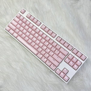 Teclas Jelly-Crystal Cute Pink, 136 Teclas, Perfil OEM para Teclados Mecánicos <span class=keywords><strong>Cherry</strong></span> Gateron <span class=keywords><strong>MX</strong></span> de 61/68/84/87/98/100 Teclas - Product Image 1