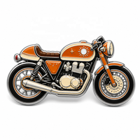 Pins en émail souple vintage pour moto, en alliage de zinc, badges métalliques 2D pour revers, pour veste, chapeau, souvenir de voyage pour motards, pins personnalisés pour chapeau
