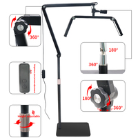 Lampe LED demi-lune à luminosité et température de couleur réglables, avec télécommande, design pliable, support de téléphone, en alliage d'aluminium