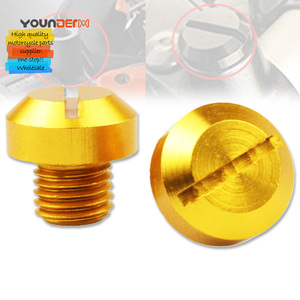 Colorido motocicleta espejo retrovisor tornillos tapas agujero tapones M10x1.25 CNC aluminio - Product Image 5