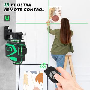 Mới đến 12 16 dòng độ chính xác cao tự san phẳng 360 độ ngang dọc màu xanh lá cây laser cấp mét với 2 pin - Product Image 4