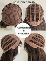 Perruque synthétique longue dégradée ombrée gingembre-orange vers noir, résistante à la chaleur, pour femmes, usage quotidien et fêtes, vente en gros