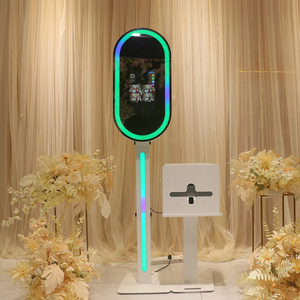 Photomaton miroir durable avec appareil <span class=keywords><strong>photo</strong></span> reflex numérique, écran tactile 13,3'' intégré, miroir magique ovale avec valise de transport - Product Image 6