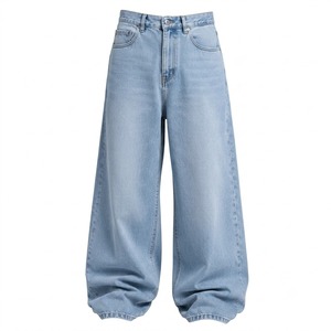 Jean en denim délavé coupe droite taille mi-haute pour homme, coupe ample, en coton, décontracté, vintage, léger et respirant, pour l'hiver et l'été - Product Image 5