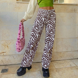 <span class=keywords><strong>2022</strong></span> Venta caliente nueva <span class=keywords><strong>moda</strong></span> mujer Casual pantalones vaqueros sueltos Sexy cintura alta pantalones vaqueros largos para mujeres - Product Image 3