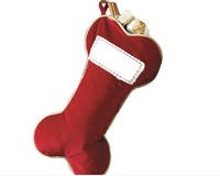 Cá Nhân Chó Vật Nuôi Stockings Giáng Sinh Kẻ Sọc Lớn Chó Paw Treo Giáng Sinh Trang Trí Stocking Dog Bone Stocking
