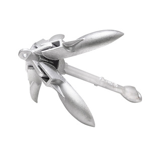 Folding Grapnel Anchor Carbon Steel Boat Kayak Fishing Inflatable Boat Anchor Rust Proof Lightweight Design - Product Image 1