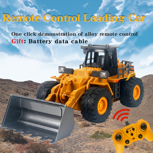 AiJH Camión Bulldozer RC de 9 Canales de Aleación, <span class=keywords><strong>Juguete</strong></span> Metálico con Cargador Eléctrico y Cubo de Acción, Camión RC de Ingeniería - Product Image 3