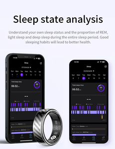 แหวนสมาร์ทสแตนเลส SY02 หน้าจอ LED กันน้ำ IP68 ตรวจวัดอัตราการเต้นของหัวใจ วัดค่าออกซิเจนในเลือด ตรวจจับการนอน การออกกำลังกาย ควบคุมด้วยท่าทาง - Product Image 6