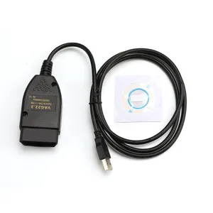 VAG COM 22,3 obd2 Escáner VAGCOM HEX CAN Interfaz USB Herramienta de diagnóstico con CD para VW AUDI Skoda Inglés