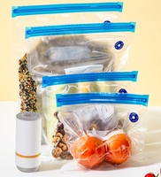 Sac de rangement en plastique à fermeture éclair réutilisable chaud micro-ondable pour réfrigérateur domestique de qualité alimentaire pour stocker les fruits et légumes