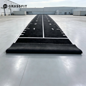 Revêtement de sol <span class=keywords><strong>synthétique</strong></span> Hyrox en PE avec lignes blanches, design personnalisé, pour piste de luge et <span class=keywords><strong>gazon</strong></span> artificiel noir - Product Image 2