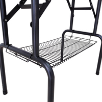 Table de toilettage pour animaux de compagnie pliable en acier inoxydable avec un design simple pour les hôpitaux vétérinaires et les salons de toilettage pour chiens, fonction d'épilation