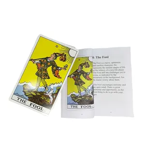 Servizio di stampa di brochure di arte carta vincolante tarocchi oracle libro guida pieno personalizzato design di colore copertina rigida stampa del libro