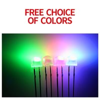 1000 unidades por paquete Sombrero de paja de 5mm Niebla como siete colores Flash rápido Flash lento RGB Auto Flash Enchufe directo Lámpara LED Bead