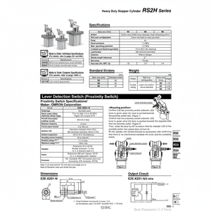 กระบอกสูบนิวเมติกส์สำหรับงานหนัก RS2H50-30DL-D สินค้าประสิทธิภาพสูงในหมวดกระบอกสูบ SMC - Product Image 1