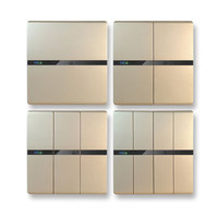 Interruptor de Pared Eléctrico Estándar Universal de Nuevo Diseño MGA, Interruptor de Luz de 2 Vías y 1 Grupo, Dorado, 10A 250v