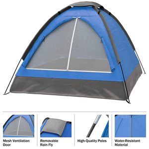 Carpa de Camping de Apertura Rápida para 2-3 Personas, de una Sola Capa, Azul Verde, Carpa para Exteriores, Impermeable para las Cuatro Estaciones, 1000 mm - Product Image 5